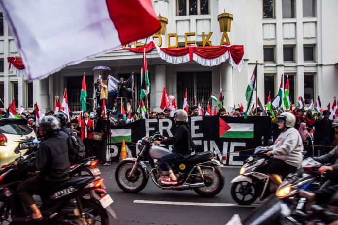 Global Solidarity for Palestine and Gaza in Bandung, West Java, Indonesia - 03 Aug 2024