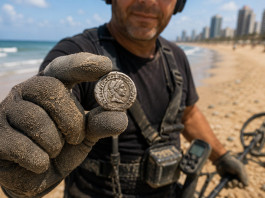 Il partait à la recherche d’un bijou perdu — et a trouvé une pièce de monnaie vieille de 2 500 ans sur une plage d’Ashdod