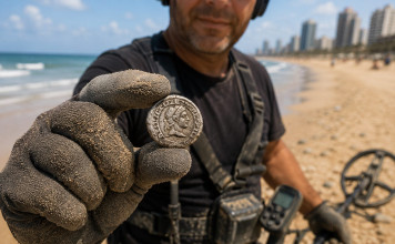 Il partait à la recherche d’un bijou perdu — et a trouvé une pièce de monnaie vieille de 2 500 ans sur une plage d’Ashdod