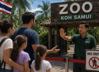 Une famille israélienne refoulée d’un zoo de Koh Samui après avoir dit « Israël » : le père frappé d’un coup de tête devant ses filles