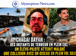 Chagai Dayan : des instants de terreur en plein ciel — un élève-pilote atterrit malgré une collision avec un oiseau en plein vol solo
