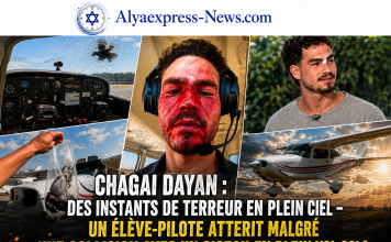 Chagai Dayan : des instants de terreur en plein ciel — un élève-pilote atterrit malgré une collision avec un oiseau en plein vol solo
