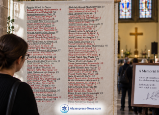 Un groupe juif affirme qu’un mémorial de Gaza exposé dans une église britannique contenait des noms de terroristes
