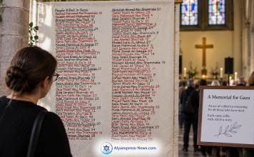 Un groupe juif affirme qu’un mémorial de Gaza exposé dans une église britannique contenait des noms de terroristes